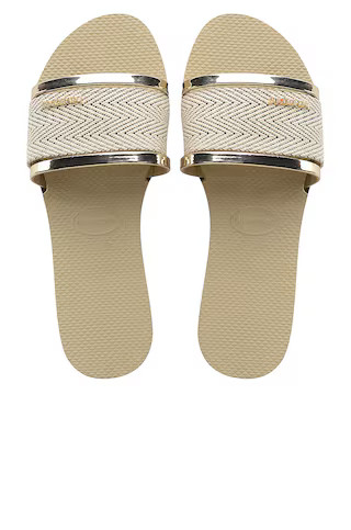 Havaianas You Trancoso Premium Slide in Sand Grey from Revolve.com | Revolve Clothing (Global)
