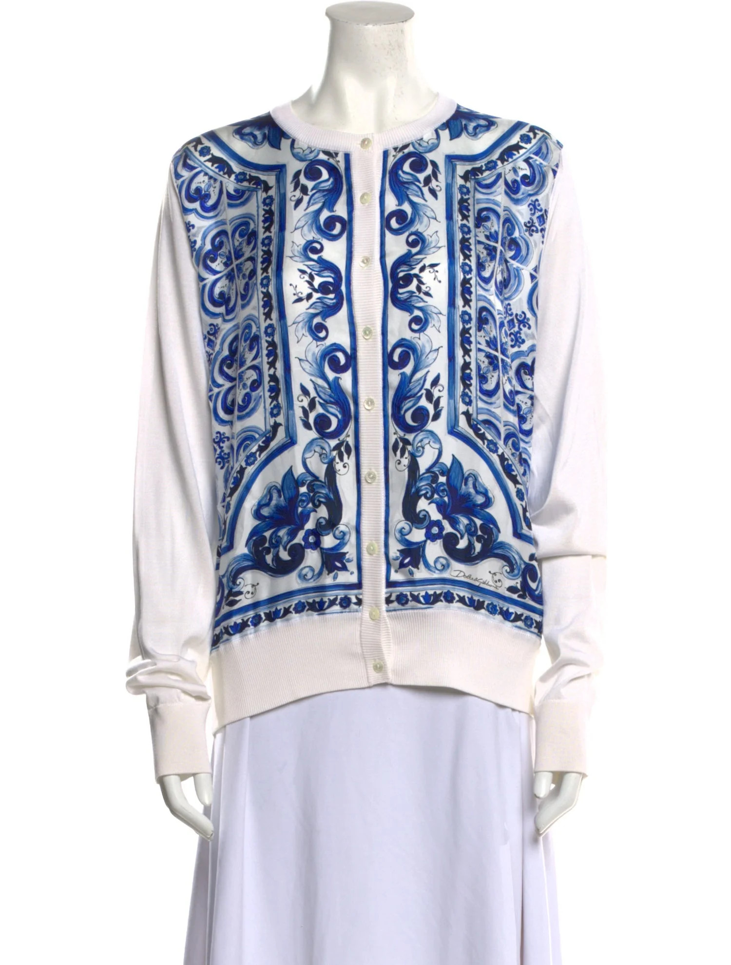 Silk Printed Sweater w/ Tags | The RealReal