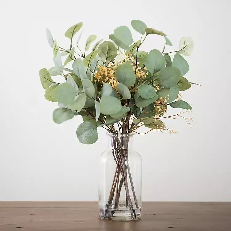 Eucalyptus and Baby's Breath Arrangement in Vase | Kirkland's Home