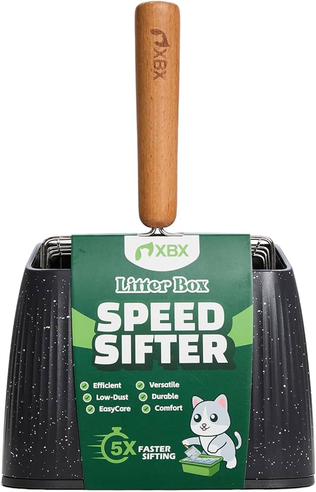 XBX Cat Litter Scoop with Holder, Heavy Duty Litter Sifter, Stainless Steel Litter Shovel, Litter... | Amazon (US)