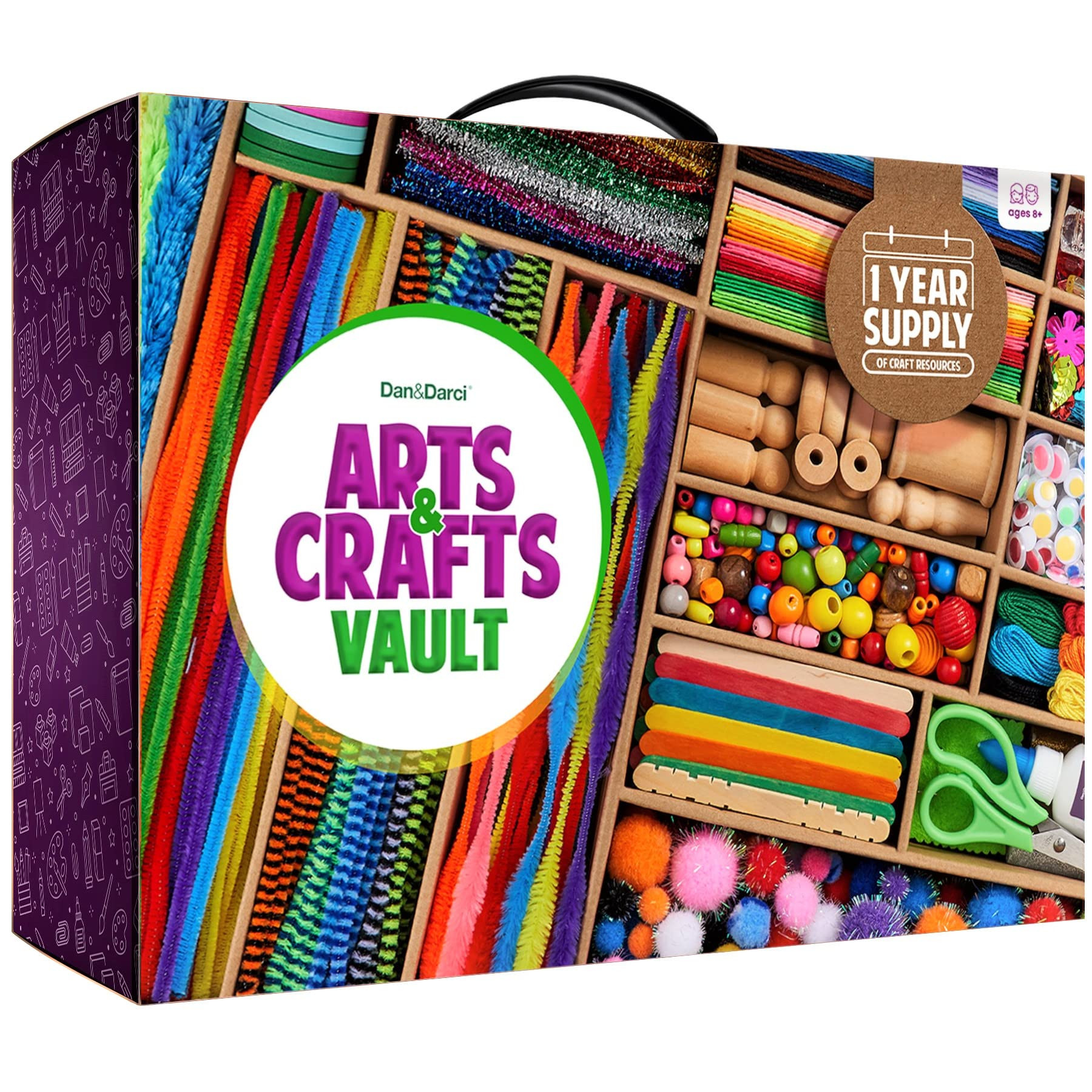 Dan&Darci Arts and Crafts Vault - Craft Supplies Kit in a Box - Christmas Gift for Kids Ages 4 5 ... | Amazon (US)