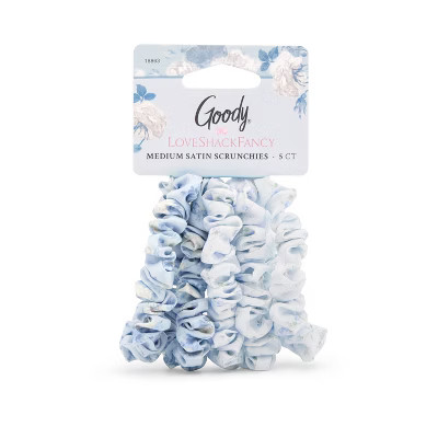 Goody x Love Shack Fancy Skinny Satin Scrunchies - Everblooming Rosettes and English Ivy - 5ct - ... | Target