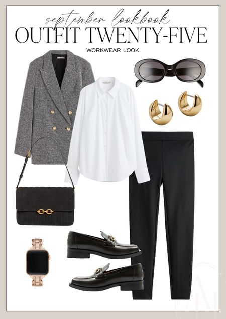 Fall workwear outfit idea. I love this grey blazer and chain detail loafers. 

#LTKstyletip #LTKworkwear #LTKSeasonal