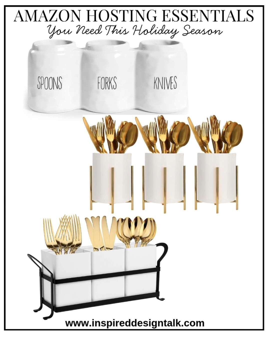  Kitchen or hosting a party white and gold kitchen utensil holder

 

#LTKSeasonal #LTKHome #LTKHoliday