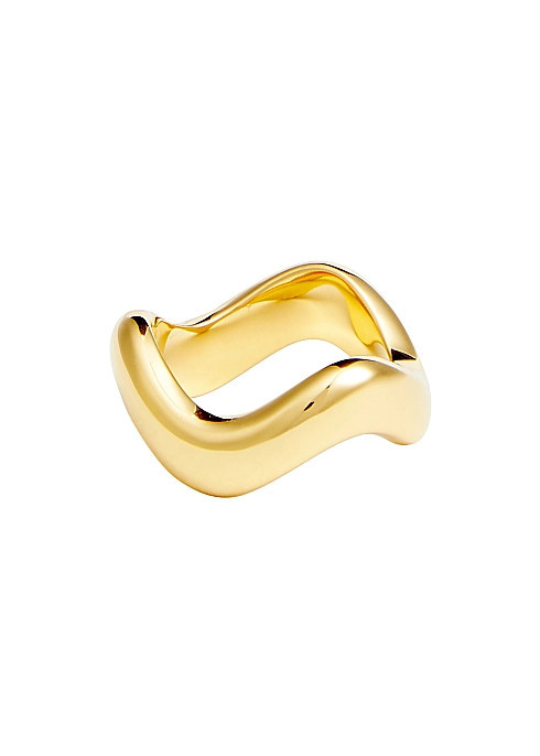 X Monikh Deol 18kt gold-plated ring | Harvey Nichols (Global)