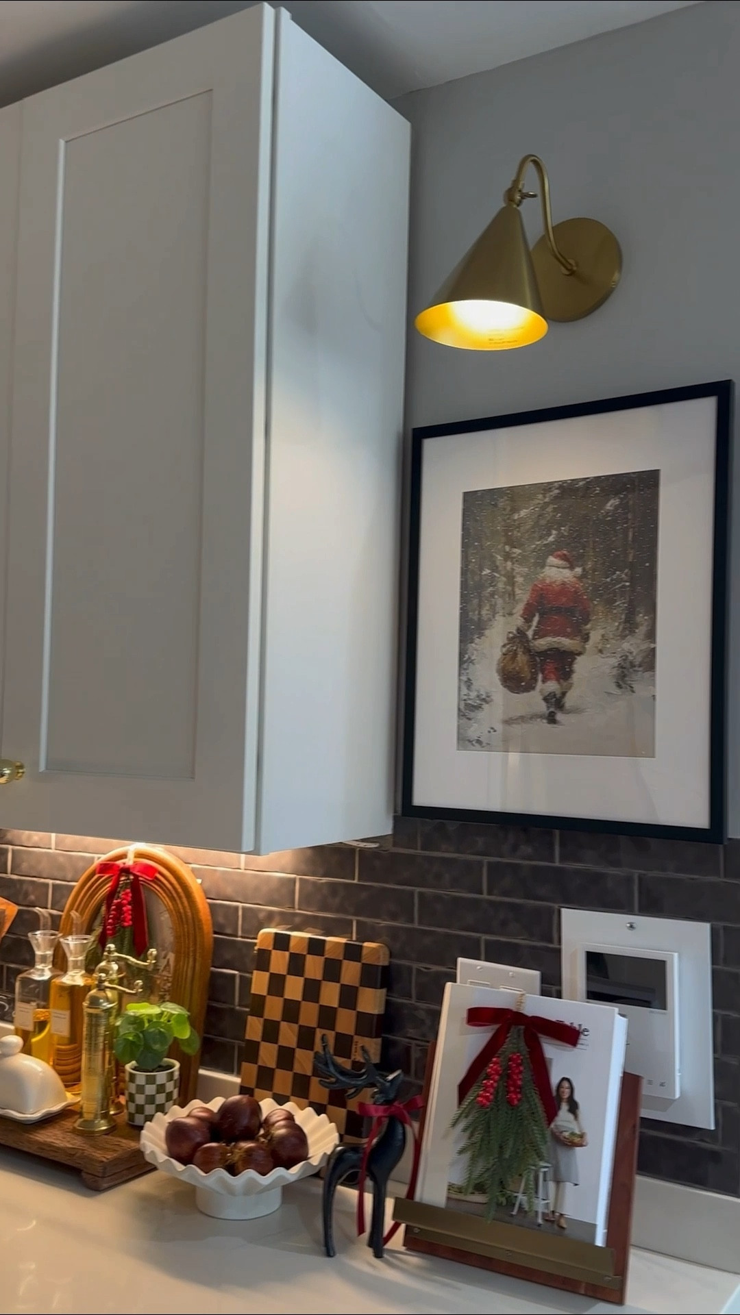 Let’s give this boring electrical panel wall some Christmas magic 🎅🏼✨

If you have an electrical panel that ruins the look of a wall, give this a try! 

I finished it off with a beautiful sconce above to give the space a warm, cozy glow.

I used a 16x20 lightweight frame, which made it easy for the magnets to hold it securely on the electrical panel#LTKHoliday

#LTKHome #LTKSeasonal