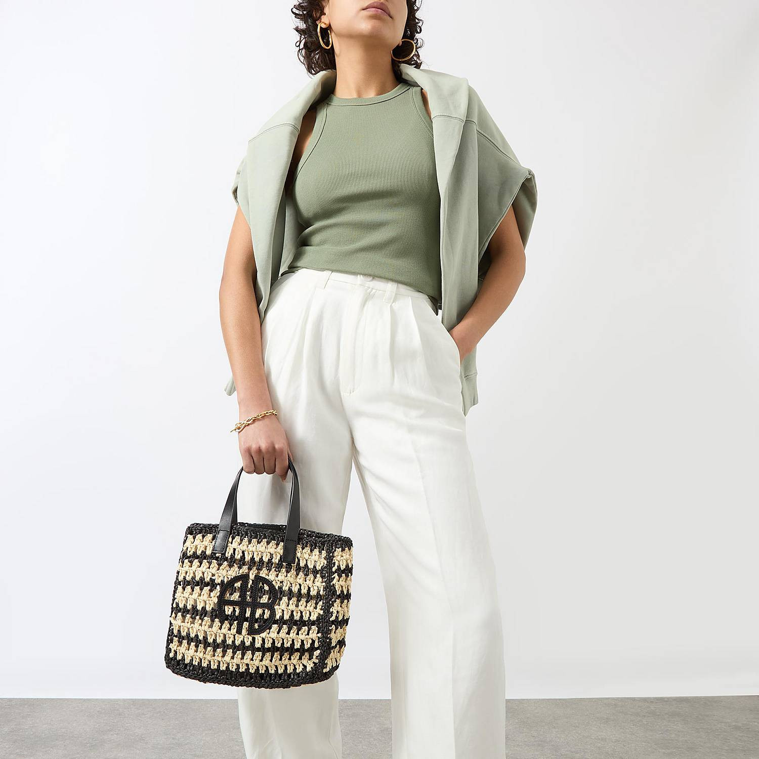 Rio Woven Striped Small Tote | Brown Thomas (IE)