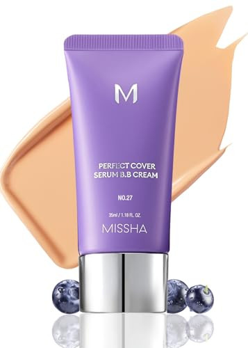 MISSHA M PERFECT COVER SERUM BB CREAM No.27 Honey Beige- Medium with Cool/Neutral Undertone, BB Cream by Cardi B Pick, Skin Tint, Tinted Moisturizer, Skin Care Foundation Makeup, 1.18 Fl oz | Amazon (US)