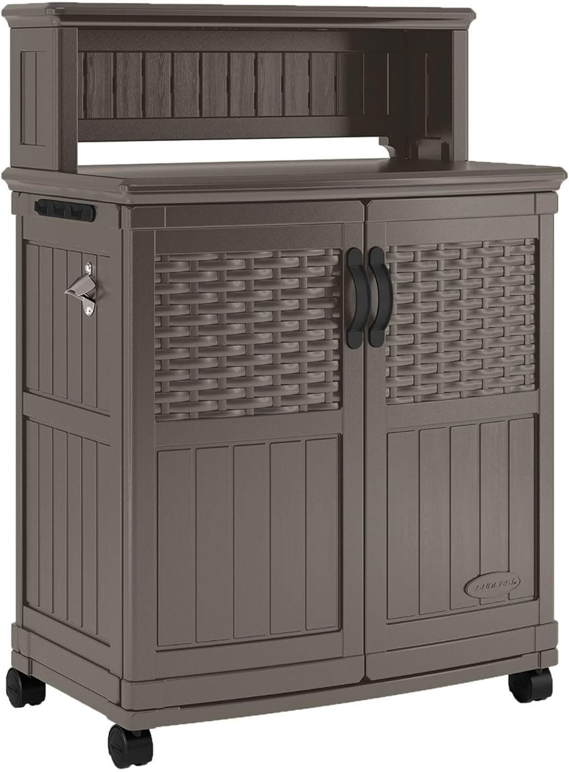 Suncast Patio Plastic Storage and Prep Station with Decorative Wicker Pattern and Multi Wall Pane... | Amazon (US)