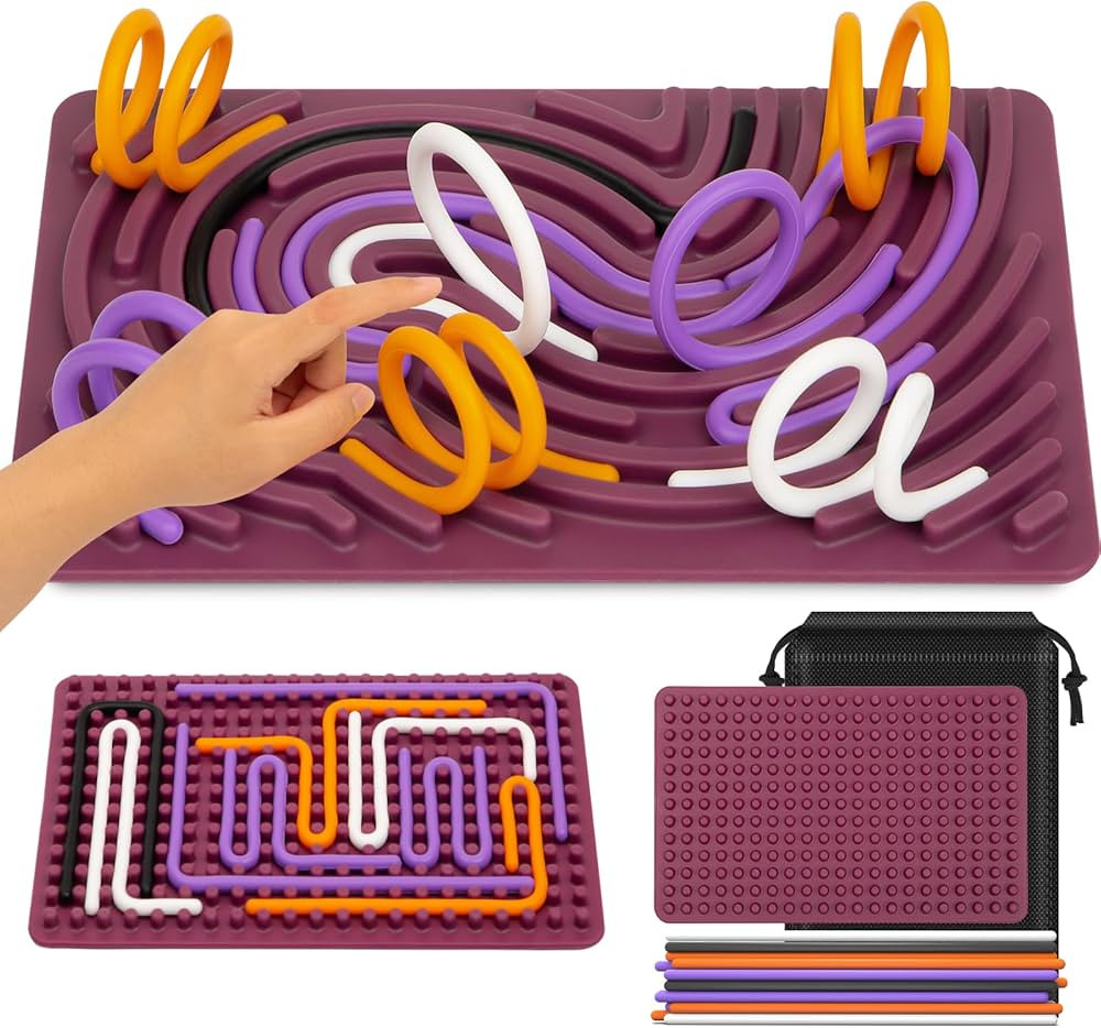 Sensory Activity Board Silent Fidget Toys Sensory Toys for Kids with Autism ADHD Stress Relief To... | Amazon (US)