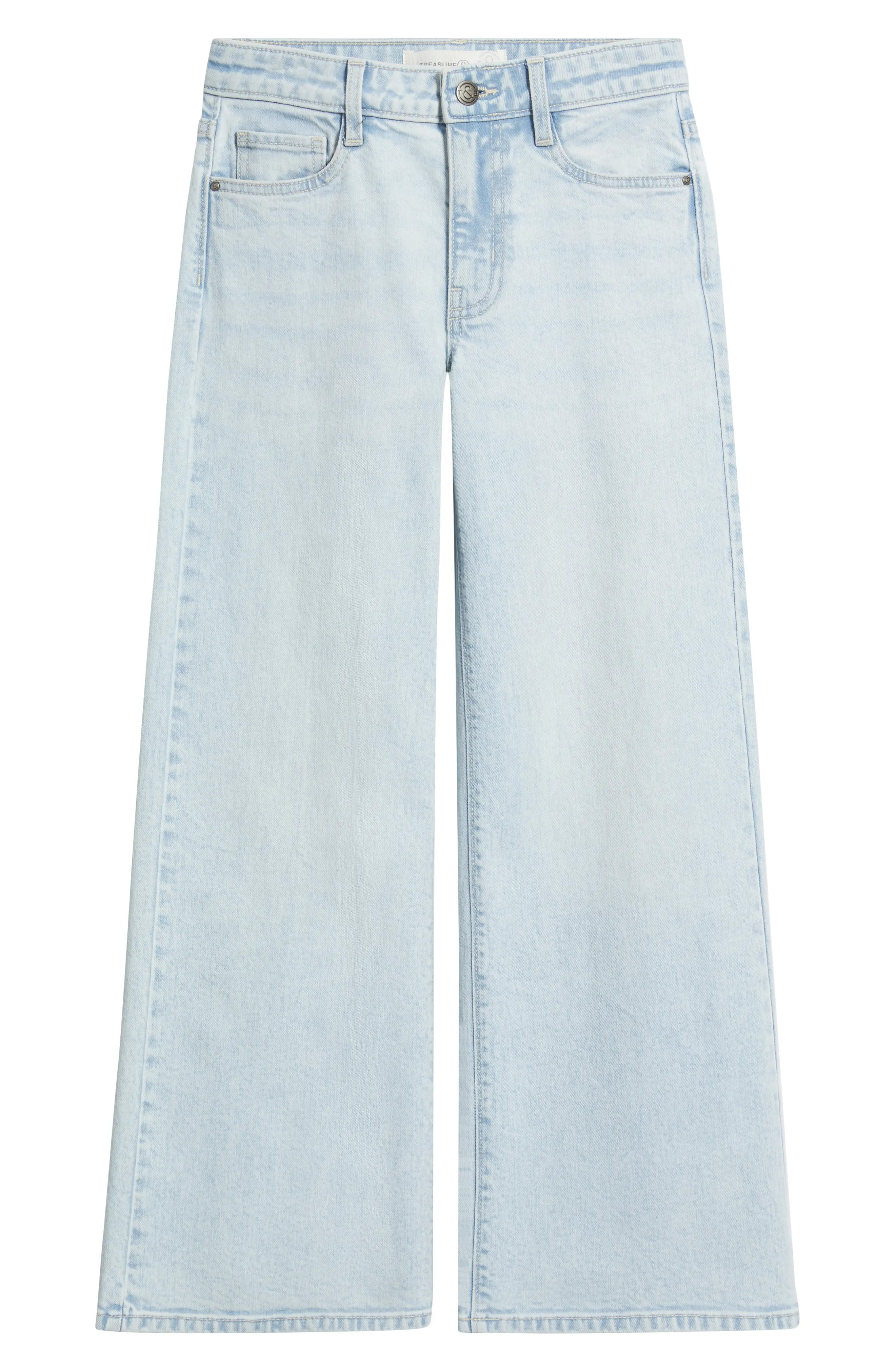 Kids' Stretch Denim Wide Leg Jeans (Women) | Nordstrom | Nordstrom