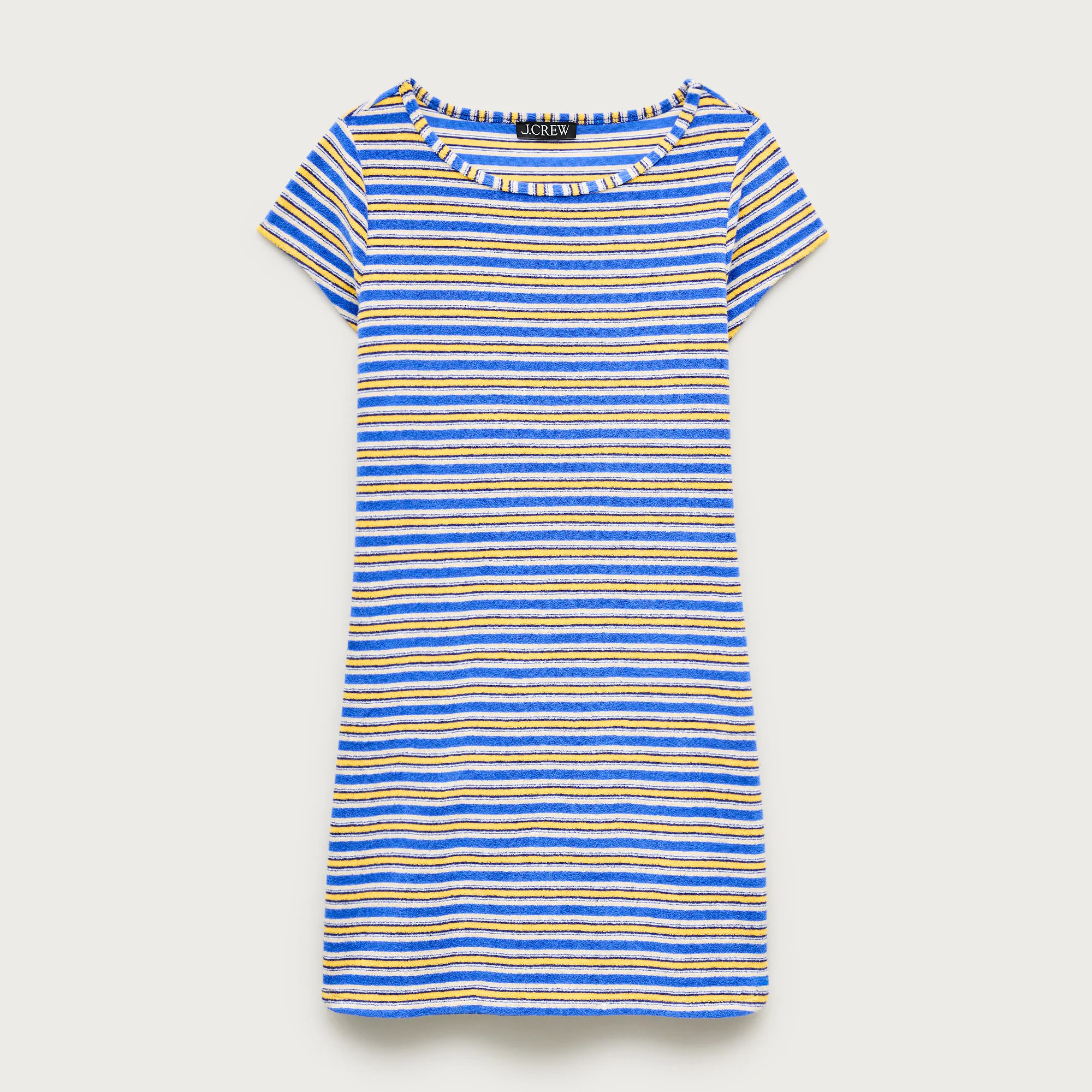Towel terry T-shirt dress in stripe | J. Crew US