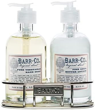 BARR-CO Original Scent Hand Soap & Shea Butter Lotion Duo with Caddy | Amazon (US)