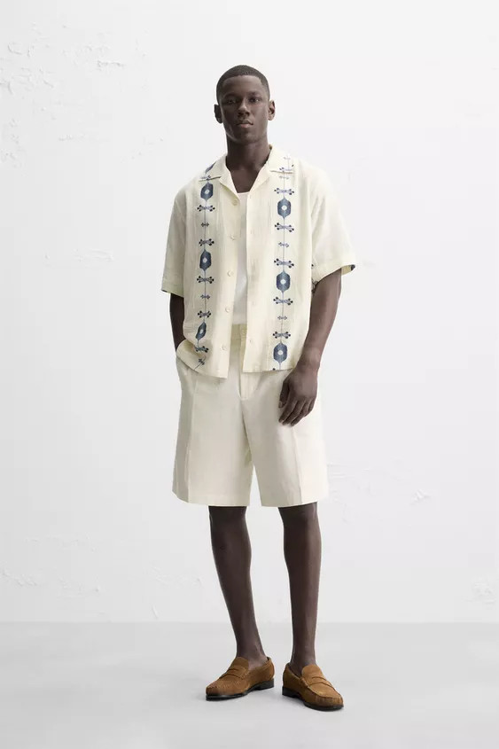 CONTRAST JACQUARD SHIRT | Zara US