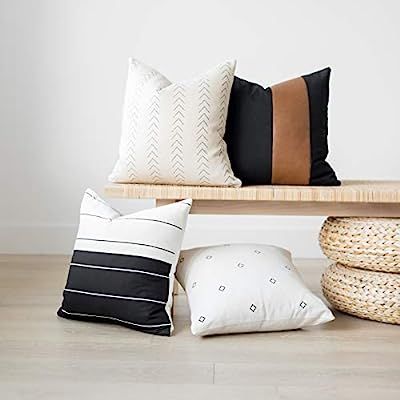 Woven Nook Decorative Throw Pillow Covers, 100% Cotton, Mali Set, Pack of 4 | Amazon (US)