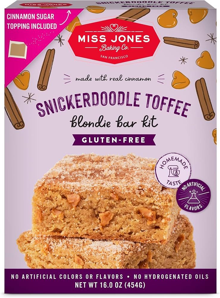 Miss Jones Gluten Free Snickerdoodle Toffee Blondie Bar Kit, 16 oz, Pack of 1 | Amazon (US)