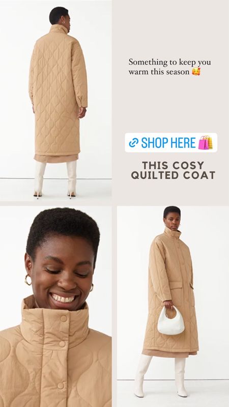 Beige neutral quilted coat / long coat / beige coat / beige fashion / neutral fashion / neutral style / quilted trend / & other stories / sale alert / uk blogger/ fashion blogger style 

#LTKstyletip #LTKworkwear #LTKeurope