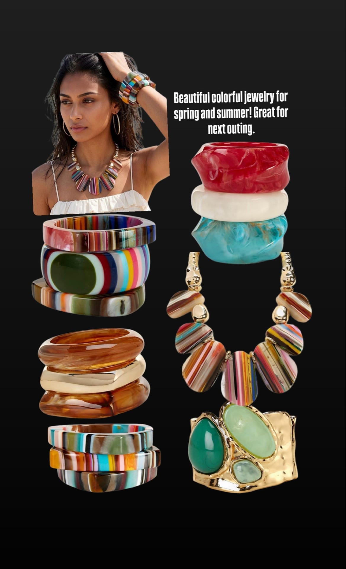 Colorful jewelry for all year! Perfect for your next outing and vacation.