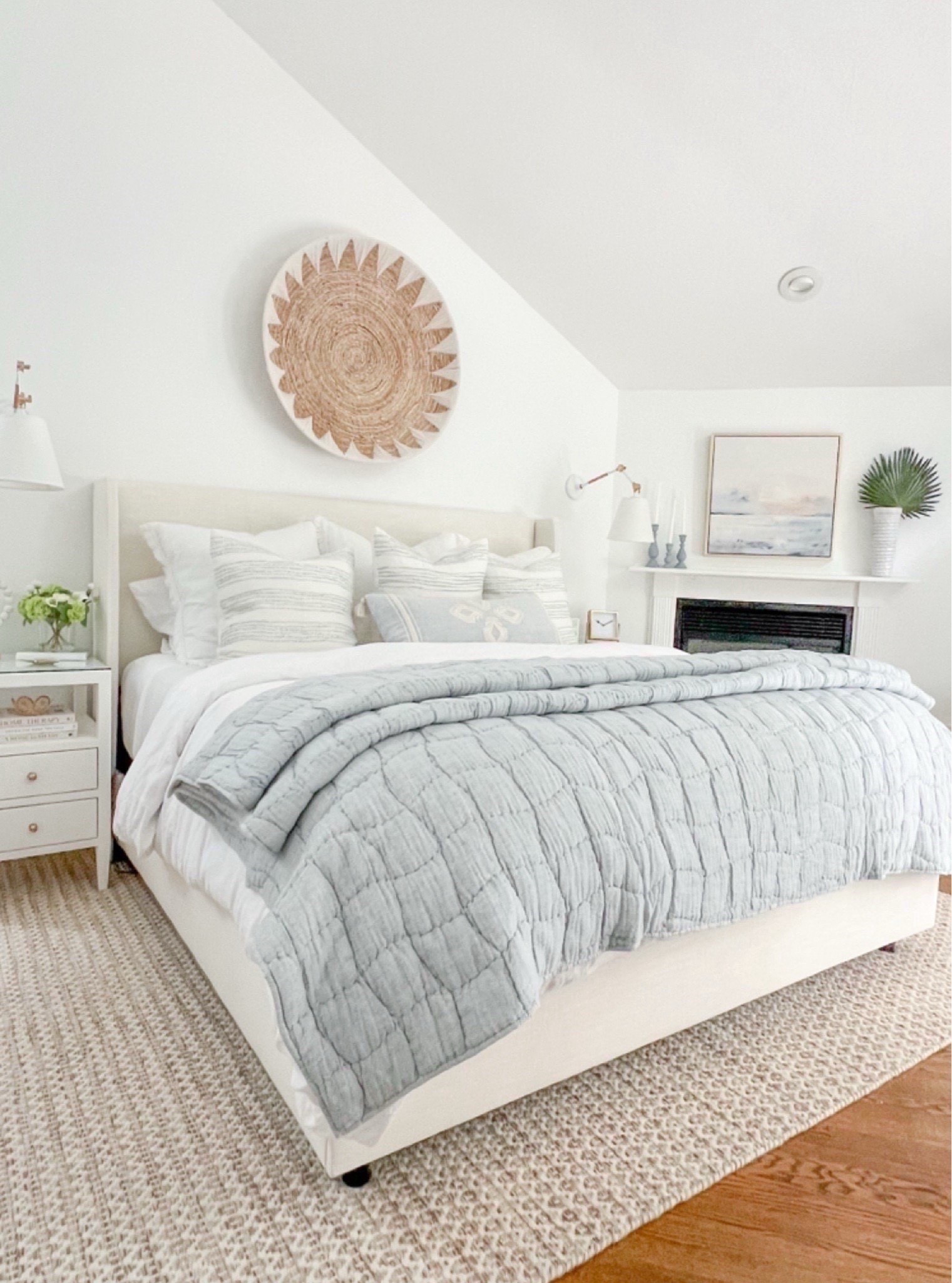 My primary bedroom!
-
coastal home decor, coastal bedroom ideas, coastal bedding, linen bedding, primary bedroom ideas, beach house bedrooms, pottery barn quilts, blue quilts, coastal quilts, pottery barn duvet covers, down comforters, blue & white pillows, serena & lily pillows, bedroom sconces, bedroom lighting, wall baskets, art for over bed, bedroom rugs, 8x10 rugs, 9x12 rugs, 10x14 rugs, neutral rugs, coastal artwork, beach artwork, coastal abstract artwork, ballard designs artwork, nightstand decor, white nightstands, white nightstands, wayfair nightstands, white beds, Tilly bed, wayfair beds, upholstered beds, king beds on sale, serena & lily sconces, white sheets, bedding ideas, comforters, wayfair rugs

#LTKHome