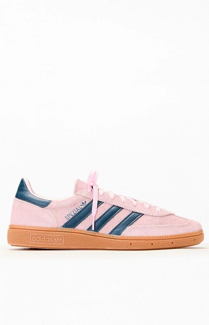 Adidas Women's Pink Handball Spezial Sneakers in Green/Pink - Size 8.5 | PacSun