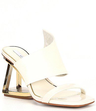 Gianni Bini Zeema Cut Out Curved Patent Leather Architectural Wedge Sandals - 8.5M | Dillard's