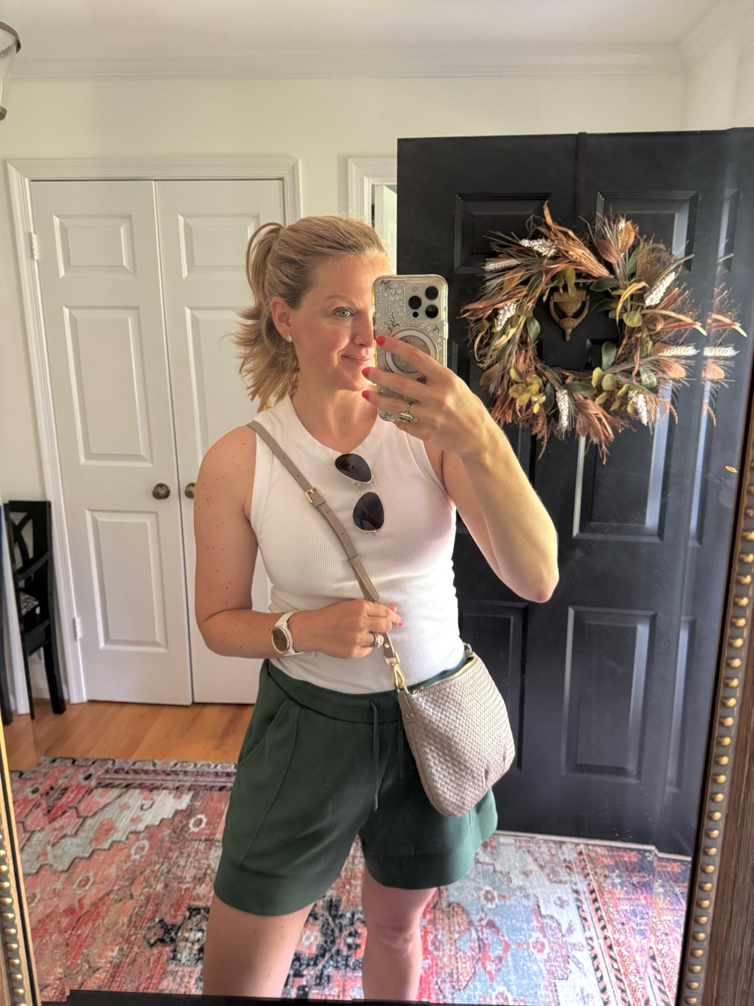 Casual weekend outfit 

Classic high neck white ribbed tank with comfortable soft shorts.

Shorts fit true to size, have deep pockets

#LTKmomlife #LTKdayinmylife #LTKSeasonal