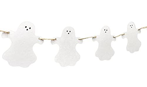Ghost Banner for Halloween Party - Hanging Garland Decor for Mantel - Indoor Kids Birthday Decoratio | Amazon (US)