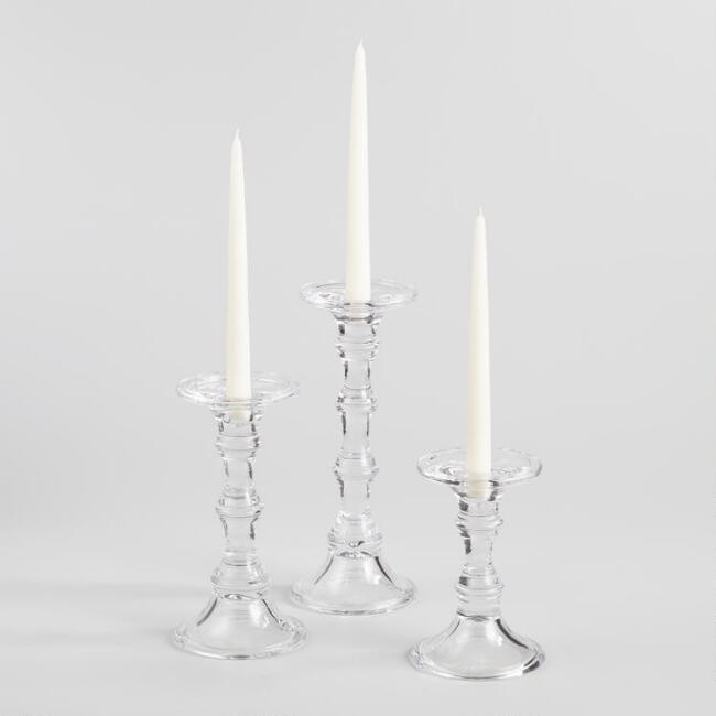 Glass Sora Pillar Candleholders | World Market