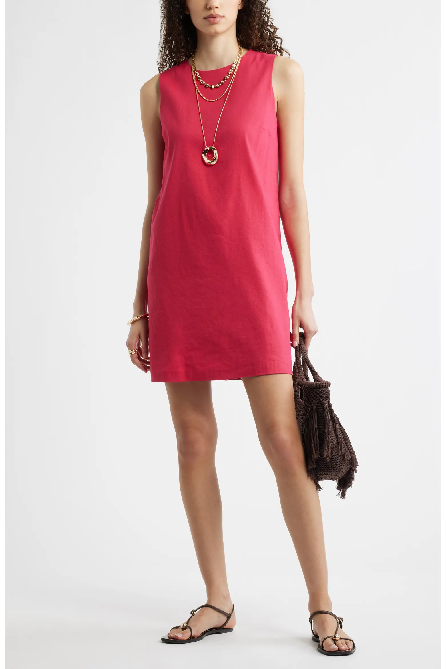 Sleeveless Linen Blend Minidress (Women) | Nordstrom | Nordstrom