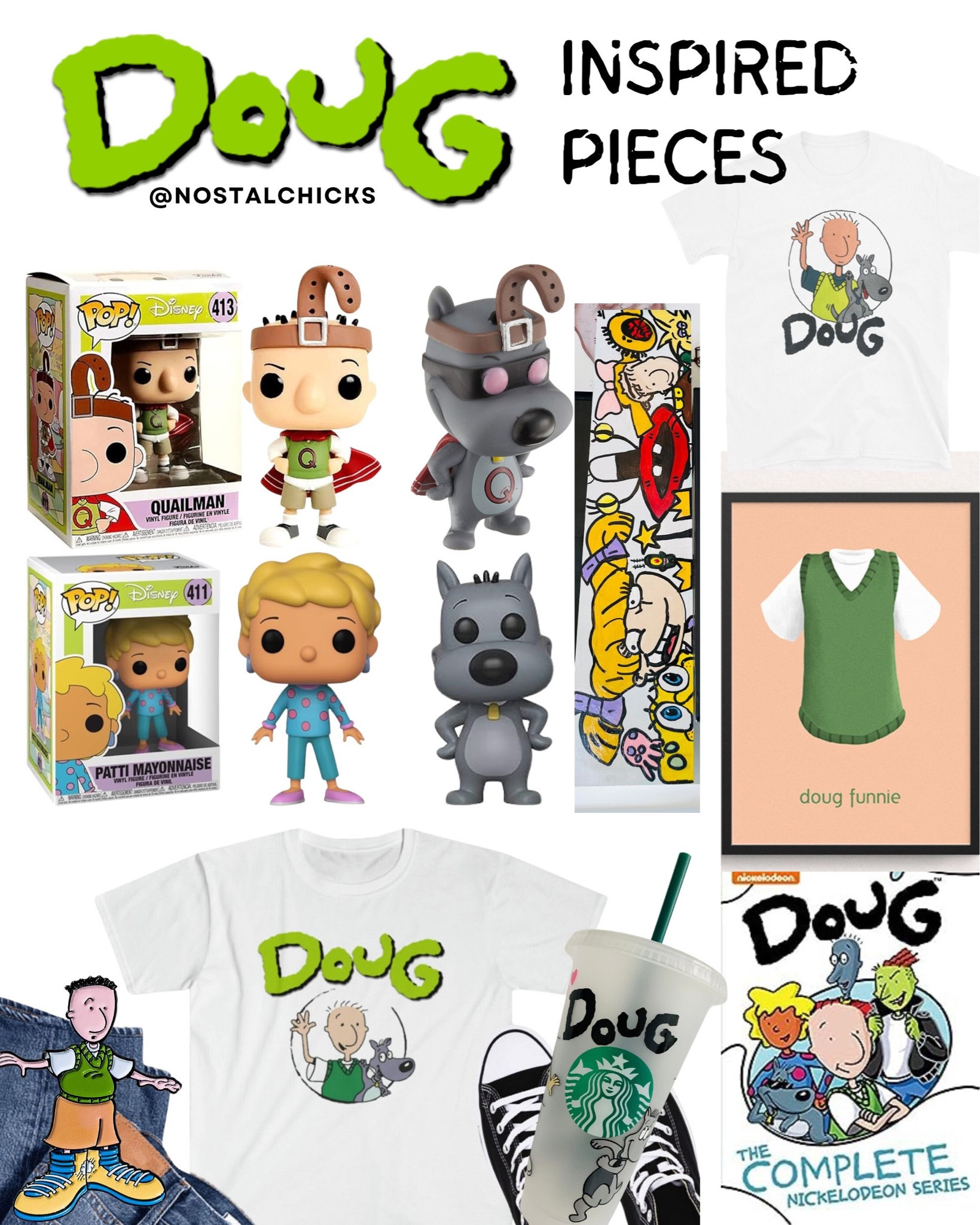 Doug Inspired Pieces
#doug #nick #nickelodeon #90s #giftguide