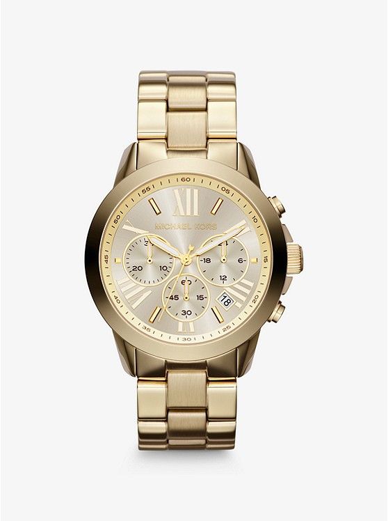 Oversized Gold-Tone Watch | Michael Kors US