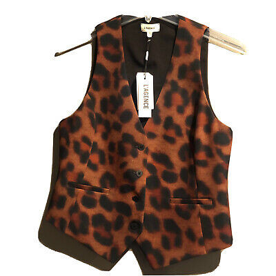L’Agence Animal Print Drina Vest , Large | eBay US
