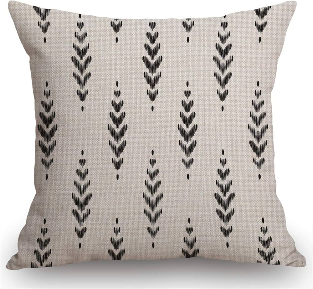 Swono Ikat Chevron Decorations Pillow Cover Boho Farmhouse Decor Throw Pillow Cases Cushion Cover... | Amazon (US)