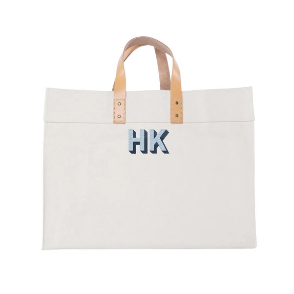 Shadow Monogram Embroidered Weekender | Sprinkled With Pink