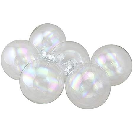 Northlight 12 Count Shatterproof Clear Iridescent Christmas Ball Ornaments, 4" | Amazon (US)