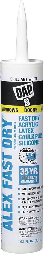 Alex Fast Dry Acrylic Latex Plus Silicone Caulk, 10.1 oz, 6 Pack | Amazon (US)