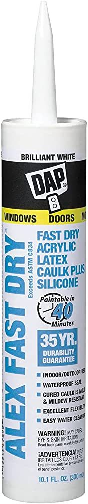 Alex Fast Dry Acrylic Latex Plus Silicone Caulk, 10.1 oz, 6 Pack | Amazon (US)