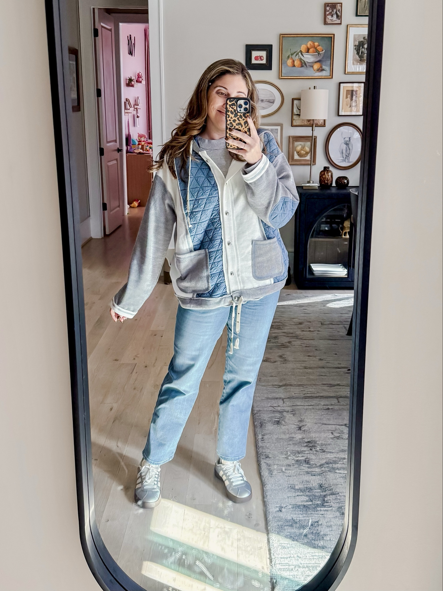 What I wore today to run CC to her allergist appointment. Been wanting the weather to get cool enough to wear this quilted patch jacket! Also, snagged these jeans on sale from Target the other week! They have the perfect amount of stretch and fit tts! 

Jacket L / Tee L / Jeans 12 / Sneakers tts

#LTKootd #LTKMidsize