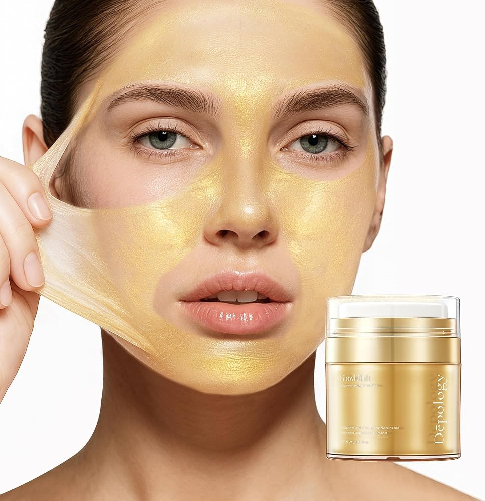 depology GlowLift Collagen Peel-Off Face Mask – Color-Transforming Gold Wrapping Mask for Glass... | Amazon (US)