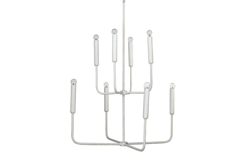 Mercer Two-Tier Chandelier, White | One Kings Lane