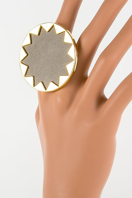 House of Harlow 1960 Large Gold Plated Sunburst Cocktail Khaki Ring | Amazon (US)