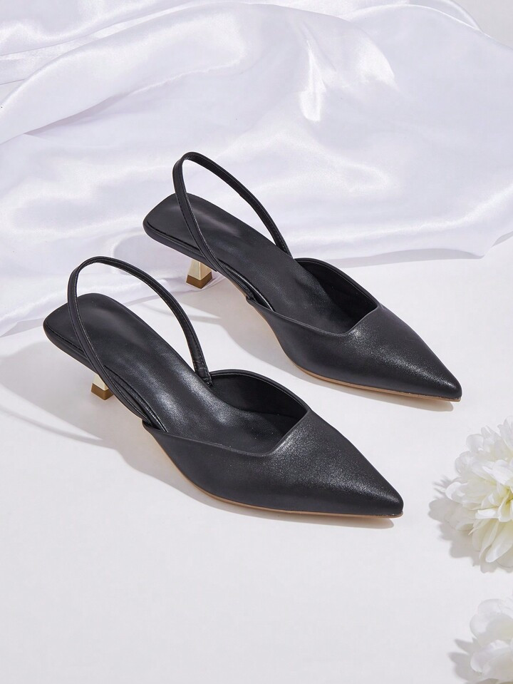 Women's New Style Elegant Fashionable High-End Shoes With Back Strap For Autumn And Winter | SHEIN
