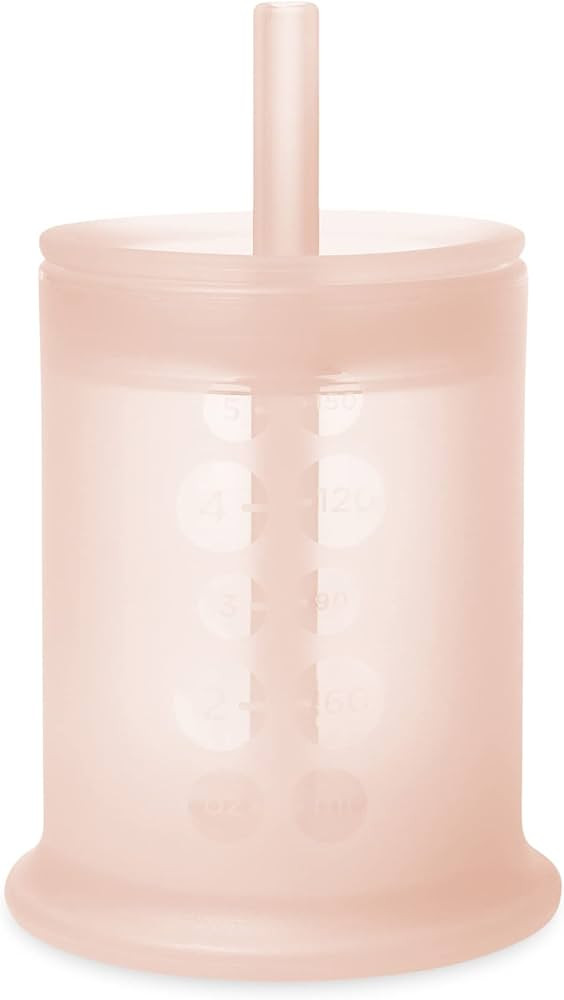 Olababy Silicone Training Cup with Straw Lid | Babies Water Drinking Cup | 6+ Mo Infant To 12-18 ... | Amazon (US)