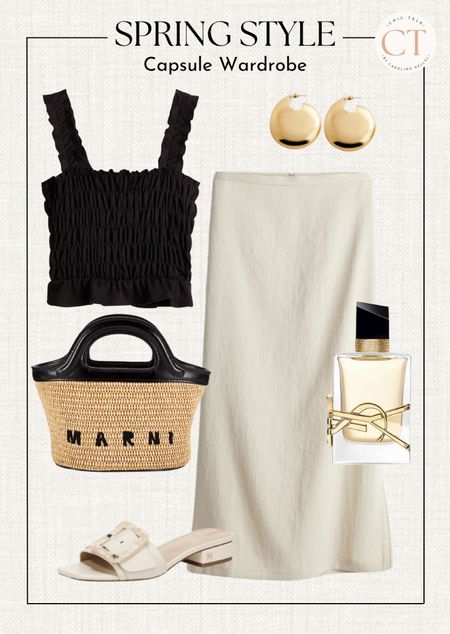 Spring chic!! Love this simple and comfy look for spring! This Marni bag is adorable and the price is under $500!