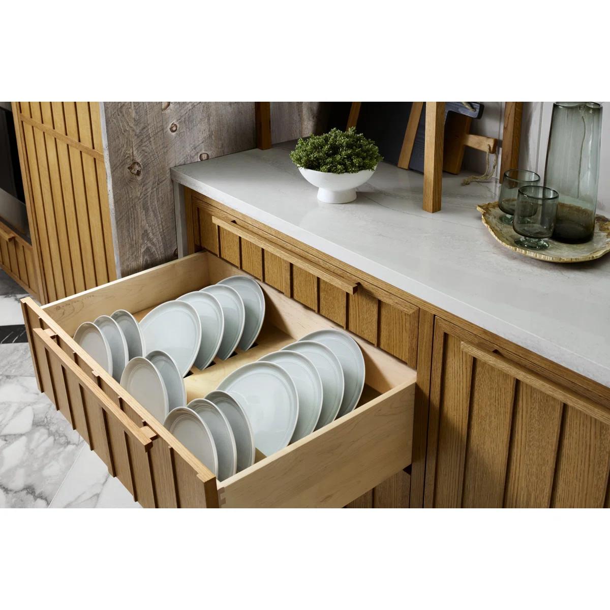 Wood Plate Divider Insert For Drawer Cabinet | Wayfair North America