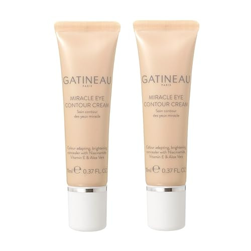 GATINEAU Miracle Eye Contour Cream - 11ml x2, Makeup + Skincare Eye Brightening Concealer, Smooths Fine Lines, Conceals Dark Circles and Imperfections, Vitamin E, Niacinamide and Aloe Vera, | Amazon (UK)