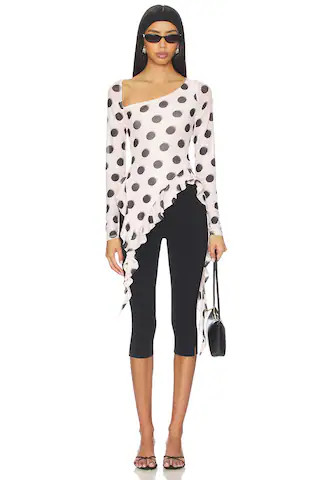AFRM Doris Top in Rose Blur Dot from Revolve.com | Revolve Clothing (Global)
