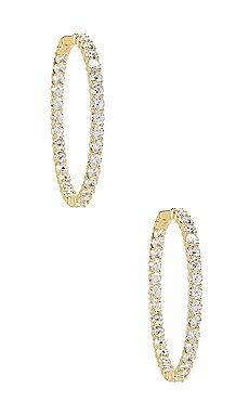 The M Jewelers NY The Large Pave 925 Hoops in Gold from Revolve.com | Revolve Clothing (Global)