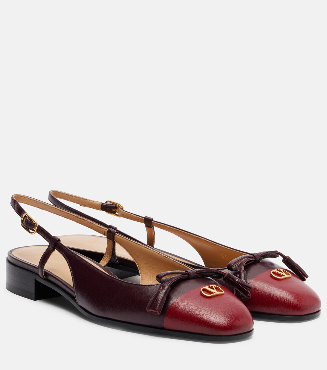 Valet Du Roi leather slingback ballet flats | Mytheresa (INTL)