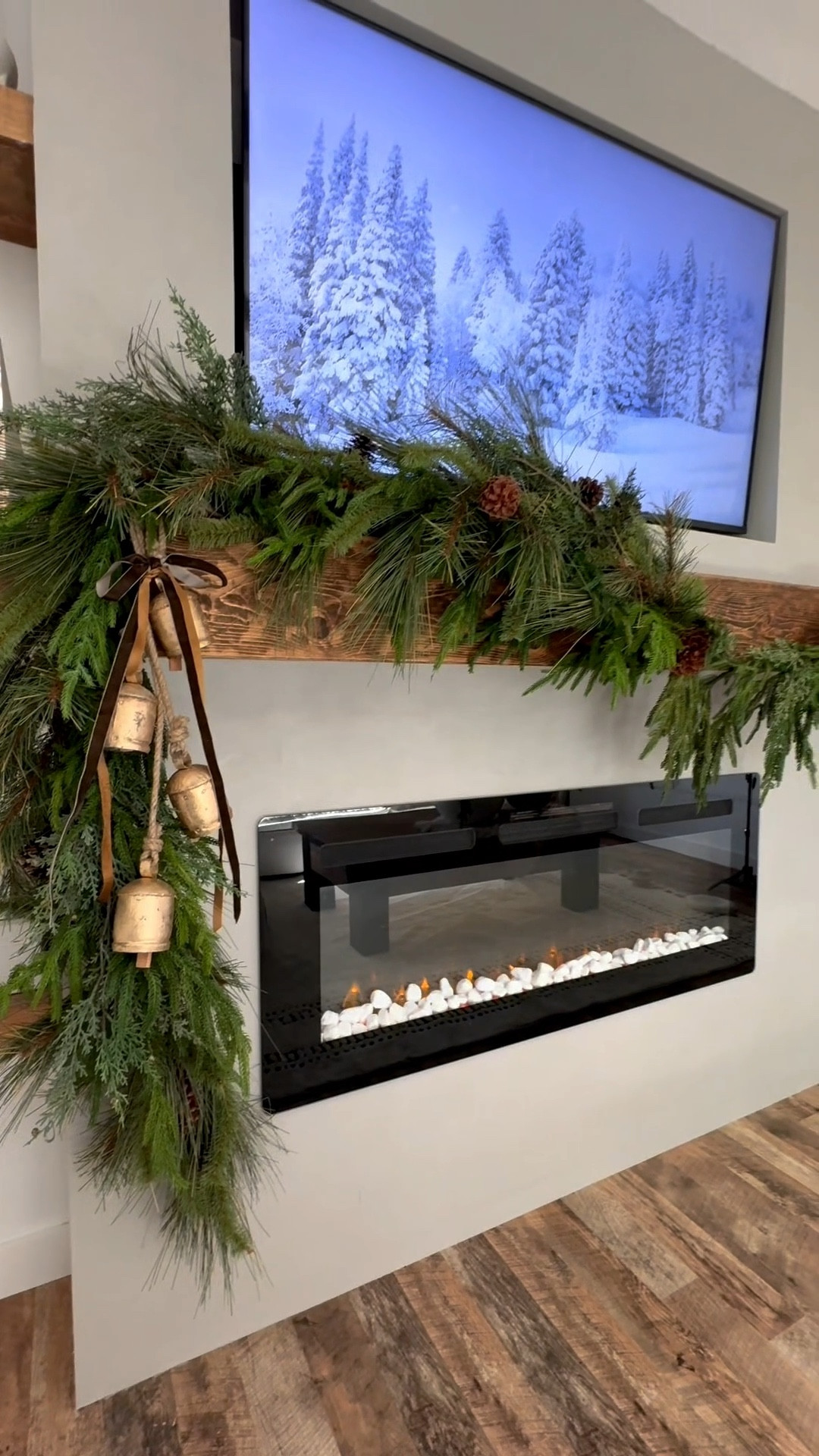 Mantle styling 

2 Norfolk other one is from hobby lobby that sits on corner for fullness. 

#LTKHoliday #LTKSeasonal #LTKHome